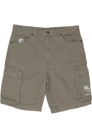 Karl Kani Retro Washed Cargo Shorts Military Green