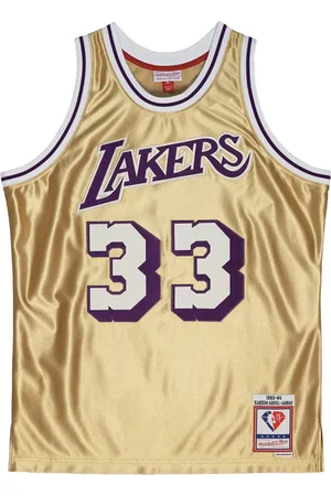 Mitchell & Ness Los Angeles Lakers Kareem Abdul-Jabbar 75th Gold Swingman Jersey