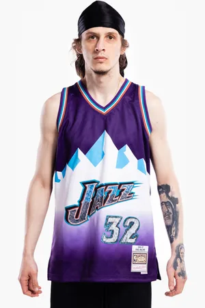 Mitchell & Ness 75th Anniversary Swingman Jersey Karl Malone Utah Jazz Purple