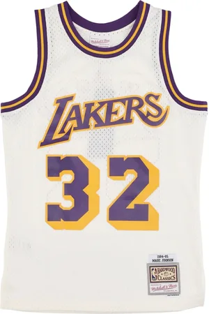 Mitchell & Ness NBA La Lakers Magic Johnson Off White Team Color Swingman Jersey