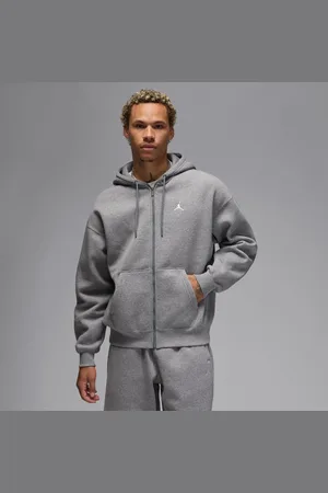 Jordan Brooklyn Fleece Oversized Full-Zip Hoodie Carbon Heather