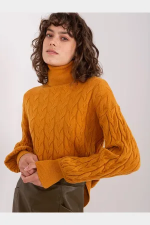 Wool Fashion Italia Dámský rolák ACHY hořčicový