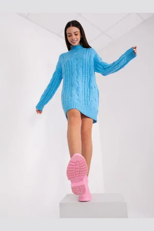 Wool Fashion Italia Dámské šaty s plédy UILDO modré