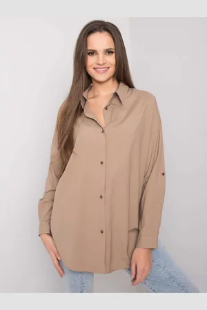 Ex moda Dámská košile CAMILA tmavě béžová