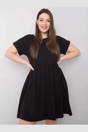 BASIC FEEL GOOD Dámské šaty bavlněné plus size Molly černé