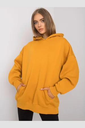 BASIC FEEL GOOD Dámská mikina s kapucí MICHELE tmavě žlutá