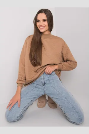 BASIC FEEL GOOD Dámská mikina CHLOE prošívaná hnědá