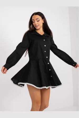 Italy Moda Dámské šaty mini ADRIANNA černé