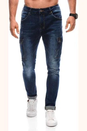 Edoti Pánské kalhoty cargo P1408 denim