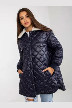 Factory Price Dámská bunda s kožešinou prošívaná MALONE modrá