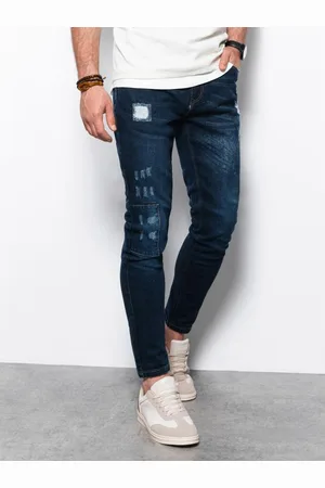 Ombre Clothing Pánské džíny SKINNY FIT tmavě modré