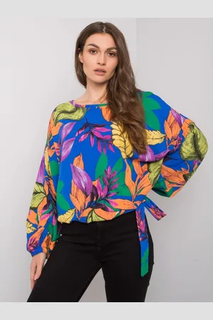 Ex moda Dámská halenka oversize AINARA modrá