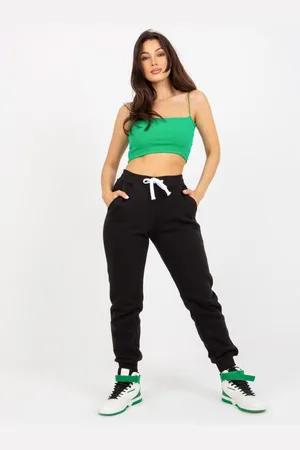 Fancy Dámské tepláky joggers s kapsami MILA černé