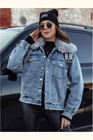 D-Street Dámská džínová bunda FURDENIM s kožešinou