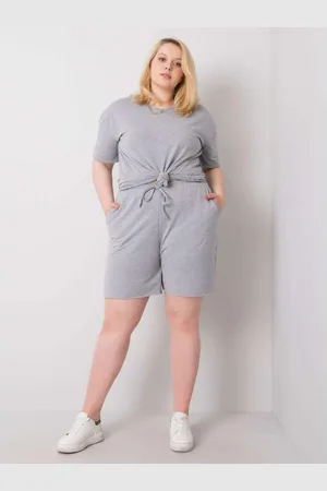 BASIC FEEL GOOD Dámské šortky plus size WINNIE šedé