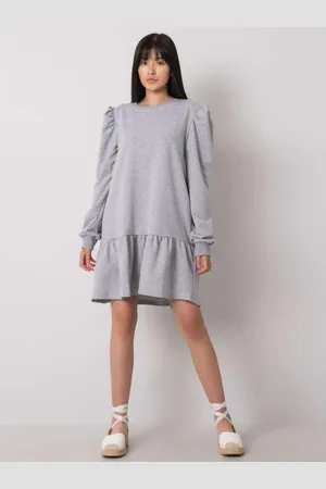 Ex moda Dámské šaty s volánem NEAH šedé