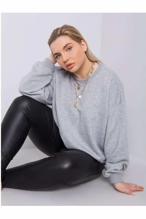 BASIC FEEL GOOD Dámská mikina plus size MISCHA šedá
