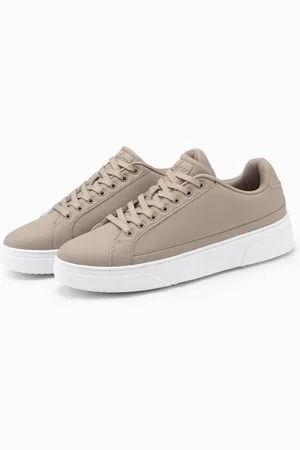 Ombre Clothing Pánské tenisky z ekokůže s tlustou podrážkou ash