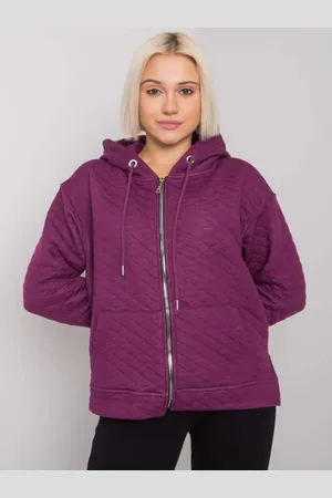BASIC FEEL GOOD Dámská mikina na zip prošívaná AREZZO fialová