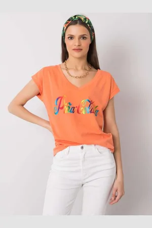 Fancy Dámské tričko HOLLIS s potiskem oranžové