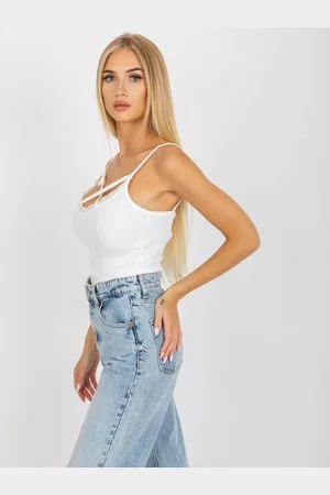 Och Bella Dámské triko pruhované bílé