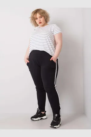 BASIC FEEL GOOD Dámské tepláky plus size KAIRI černé
