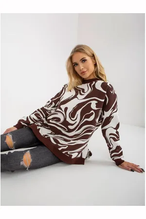 Fancy Dámská mikina s potisky oversize CASEY tmavě a bílá