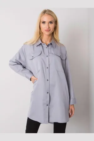Ex moda Dámská košile oversize CATHY šedá