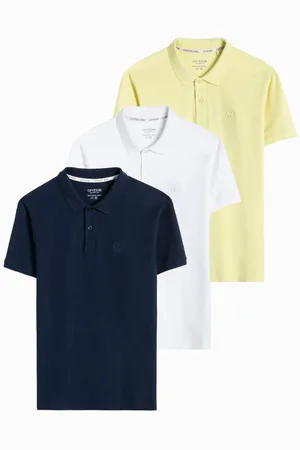 Ombre Clothing Pánská polokošile z pleteného úpletu pique sada 3 balíčků V22 Z28