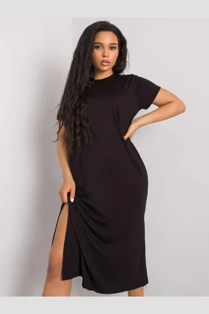 BASIC FEEL GOOD Dámské šaty plus size NANETTE černé