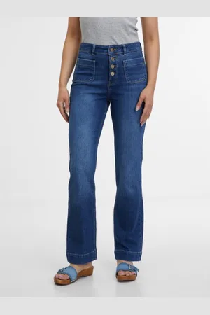 ORSAY Tmavě modré dámské bootcut džíny