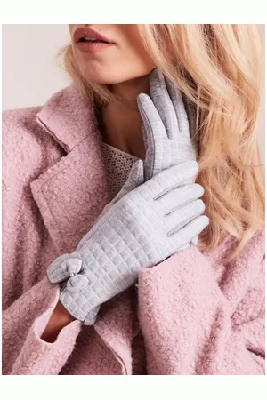 Wool Fashion Italia Dámské rukavice kostkované JANE šedé