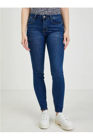 ORSAY Tmavě modré dámské skinny fit džíny
