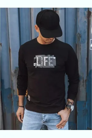 D-Street Pánská mikina s potiskem LIFE černá