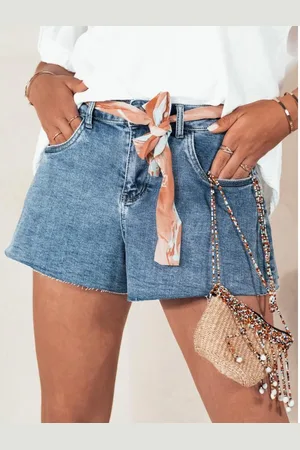 D-Street Dámské džínové kraťasy DENIMFLAIR modré