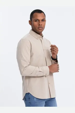 Ombre Clothing Pánská bavlněná košile REGILAR FIT s kapsou V1 OM-SHOS-0153