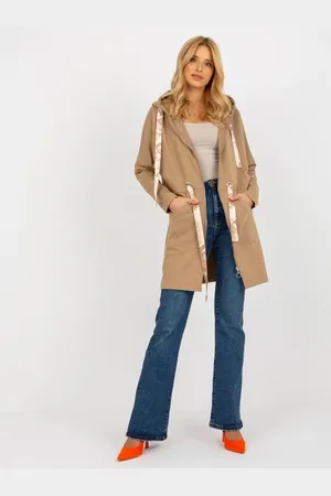 Lily&rose Dámská mikina plus size s kapucí DALILAH hnědá
