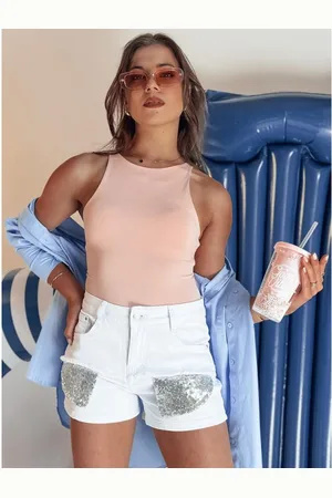 D-Street Dámské šortky SHINEWEAR bílé