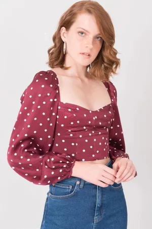 By Sally Dámská halenka proužkovaná BSL vínová