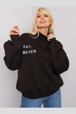 Ex moda Dámská mikina oversize tepláková KELLY černá
