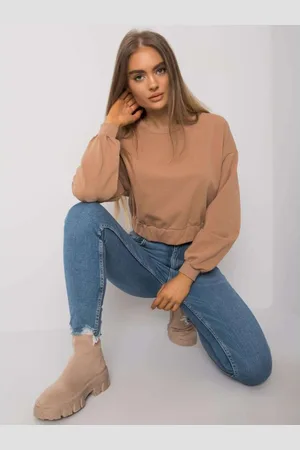 BASIC FEEL GOOD Dámská mikina bavlněná ELAIN hnědá
