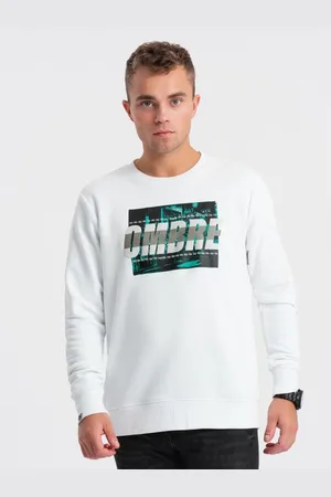 Ombre Clothing Pánská mikina s potiskem nošená přes hlavu V1 OM-SSPS-0156