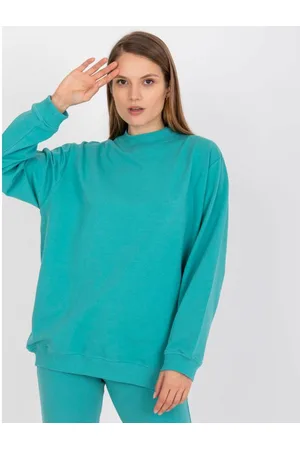 BASIC FEEL GOOD Dámská mikina s oversize střihem BASE zelená