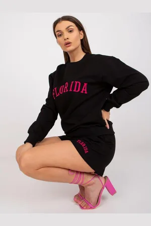 Fancy Dámská souprava s mikinou s kulatým výstřihem SHIRA černá