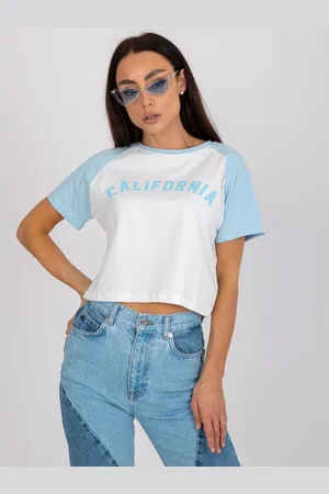Fancy Dámské tričko s potiskem SHORT modro bílé