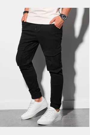 Ombre Clothing Pánské kalhoty joggers P886 černé