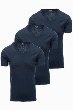 Ombre Clothing Pánské hladké tričko - mix 3-pack Z29