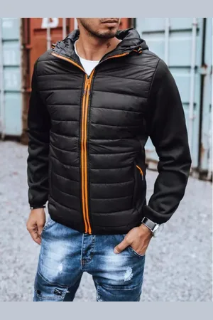 D-Street Pánská zimní bunda prošívána s kapucí černá SPORT