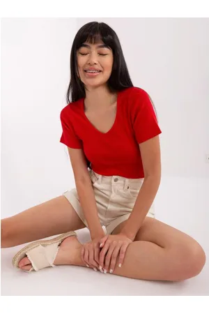 Lily&rose Dámská halenka s krátkým rukávem IMGA červená