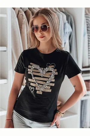D-Street Tričko se srdíčky MARISS černé